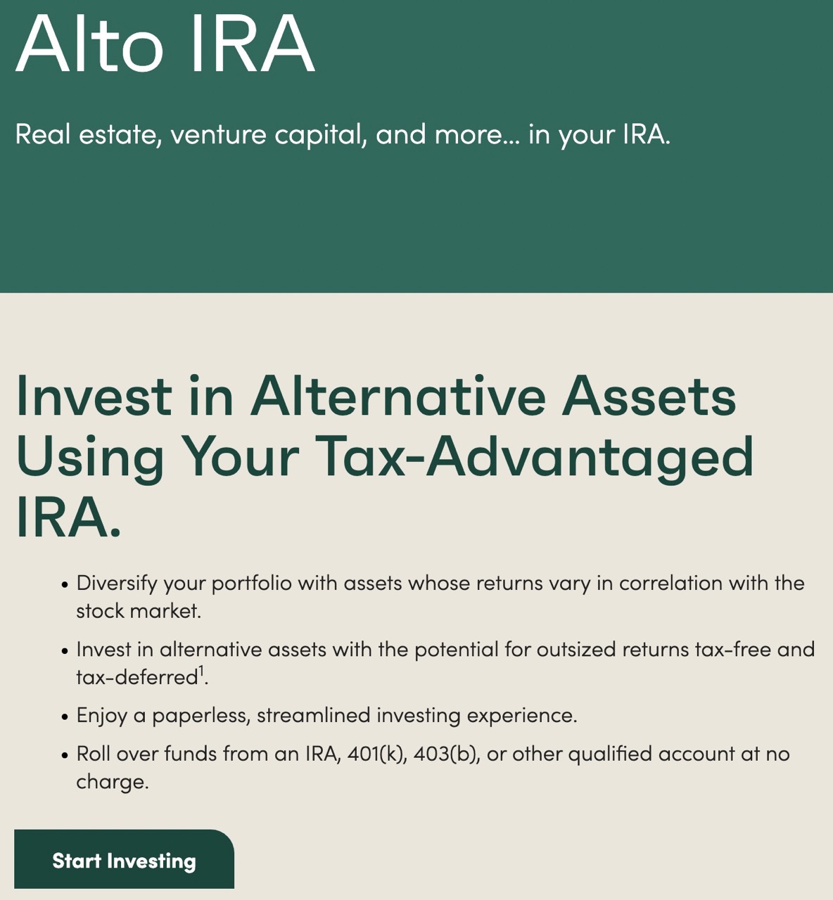 Alto Alternative IRA
