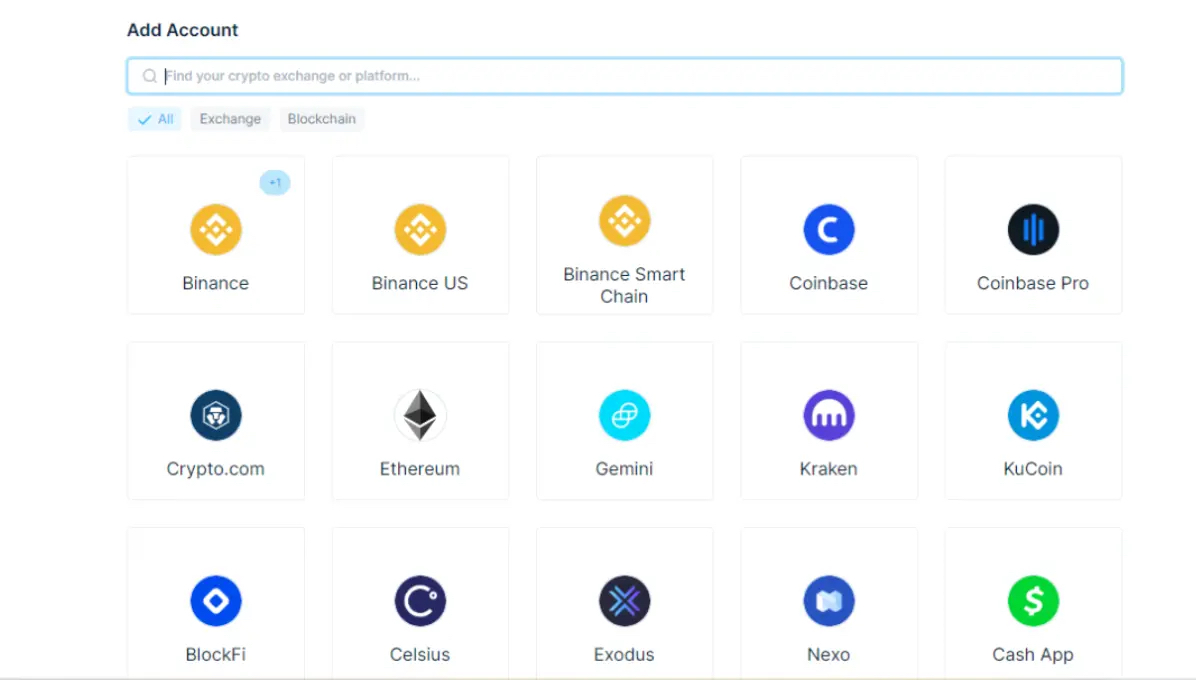 CoinLedger cryptos available