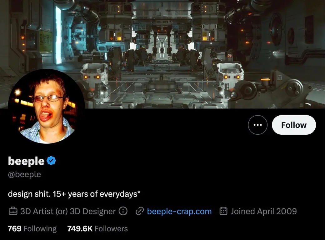 @beeple Twitter Account