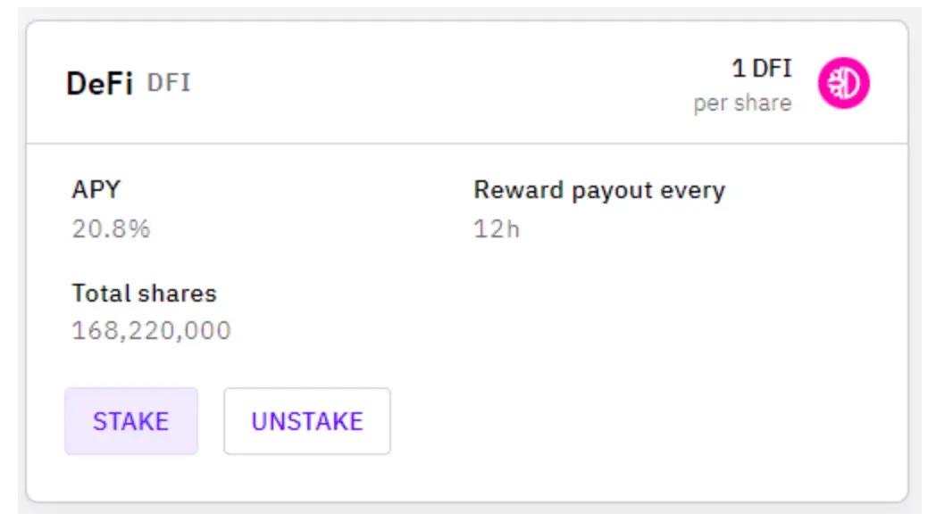 Cake DeFi staking feature