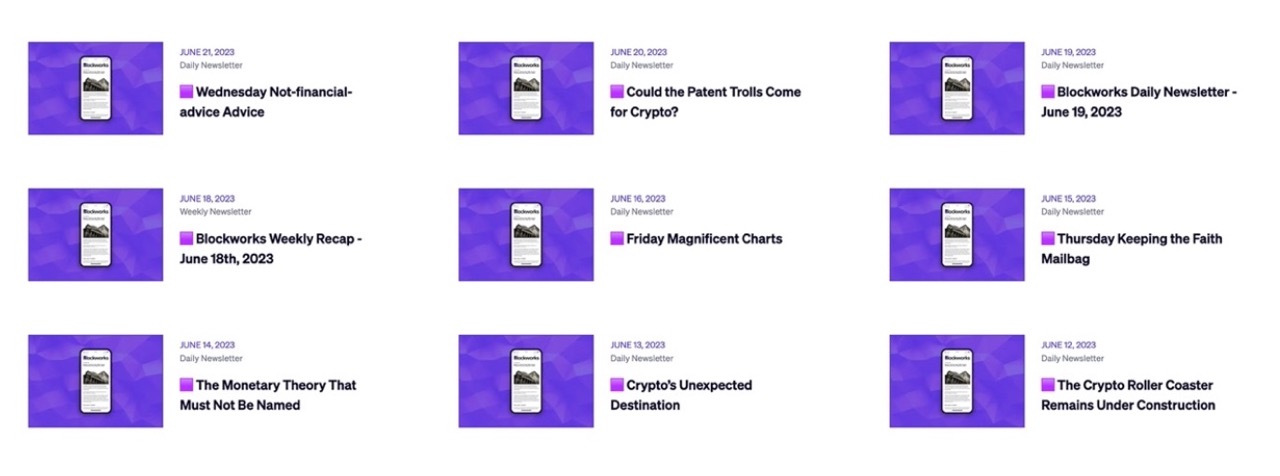 Blockworks Daily newsletter