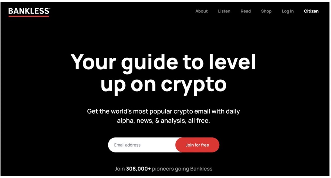 Bankless crypto newsletter