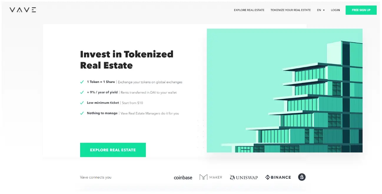Vave tokenized real estate
