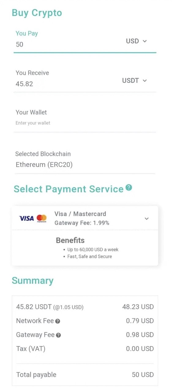 Buying crypto on ZenGo