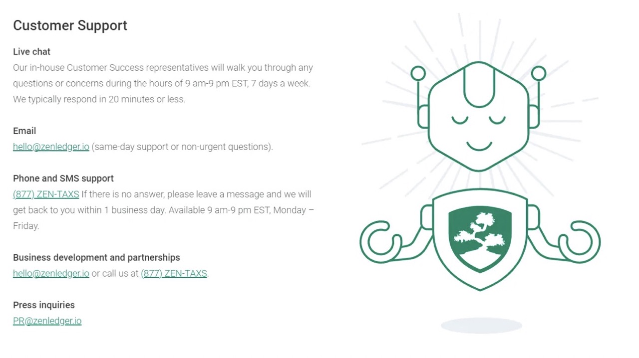 Customer support on ZenLedger