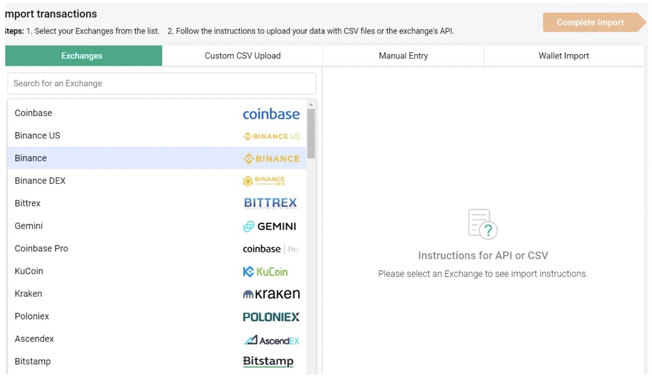 Choose a partner exchange on ZenLedger
