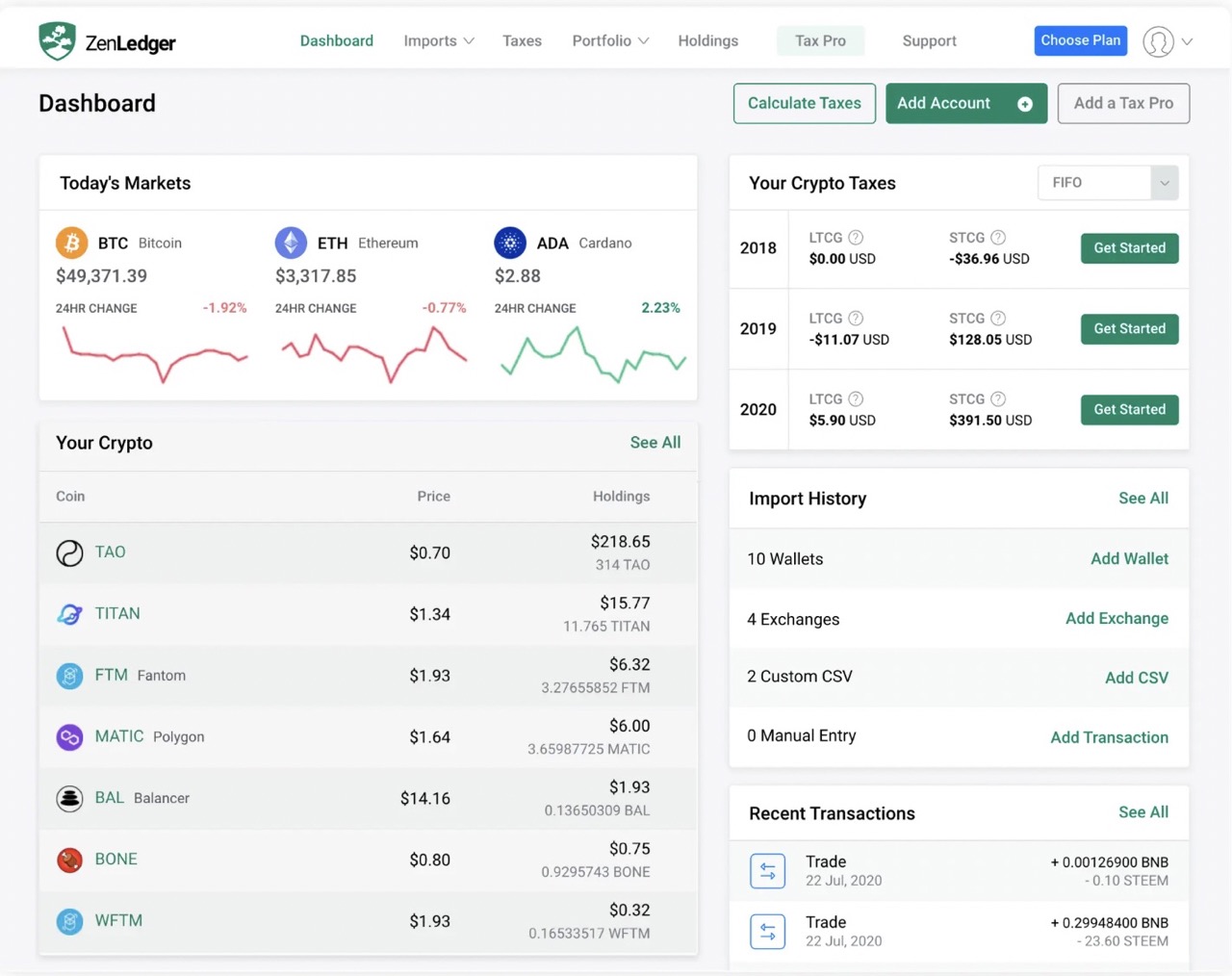 Unlimited transactions on ZenLedger