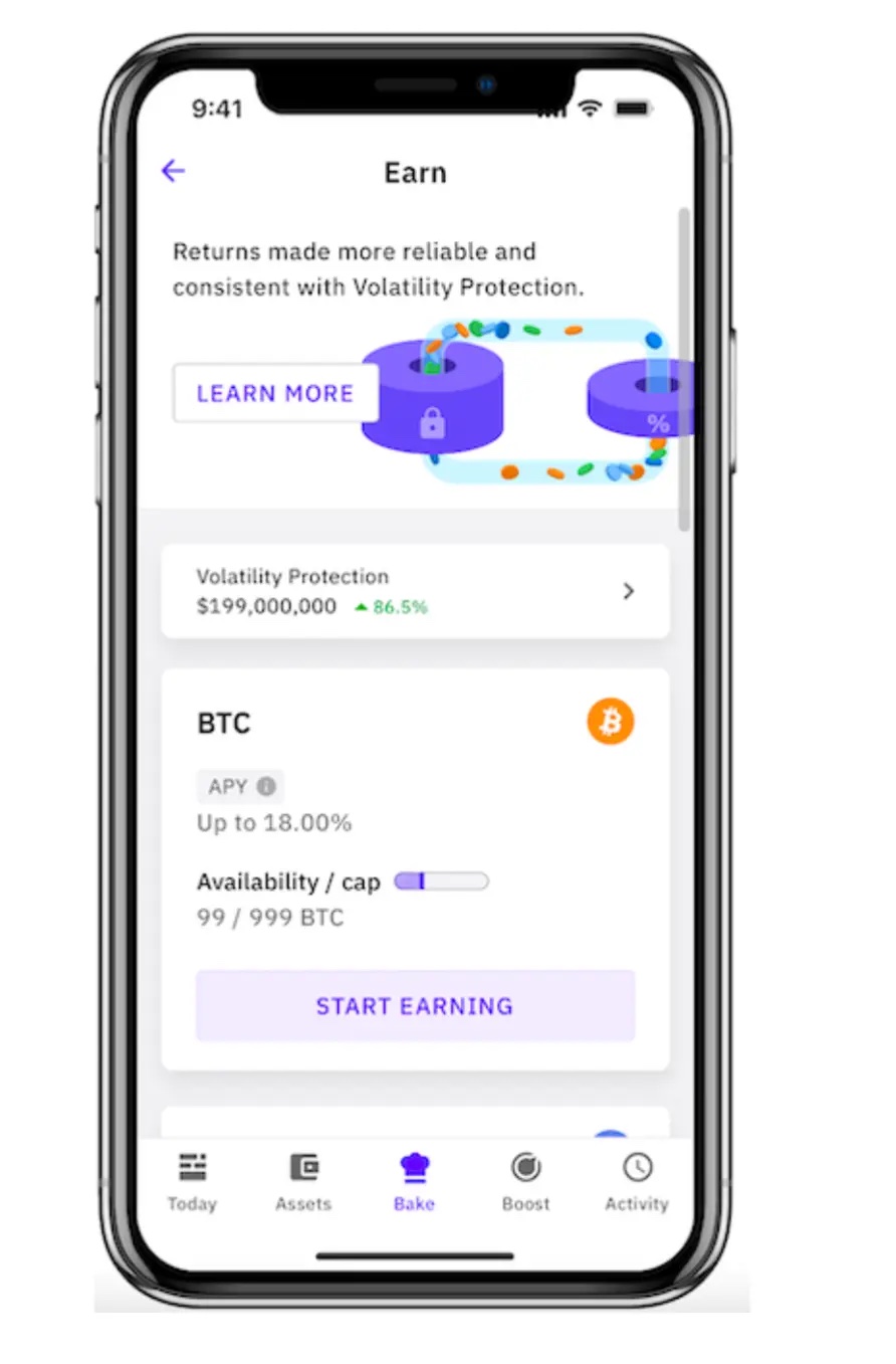 Cake DeFi Earn feature