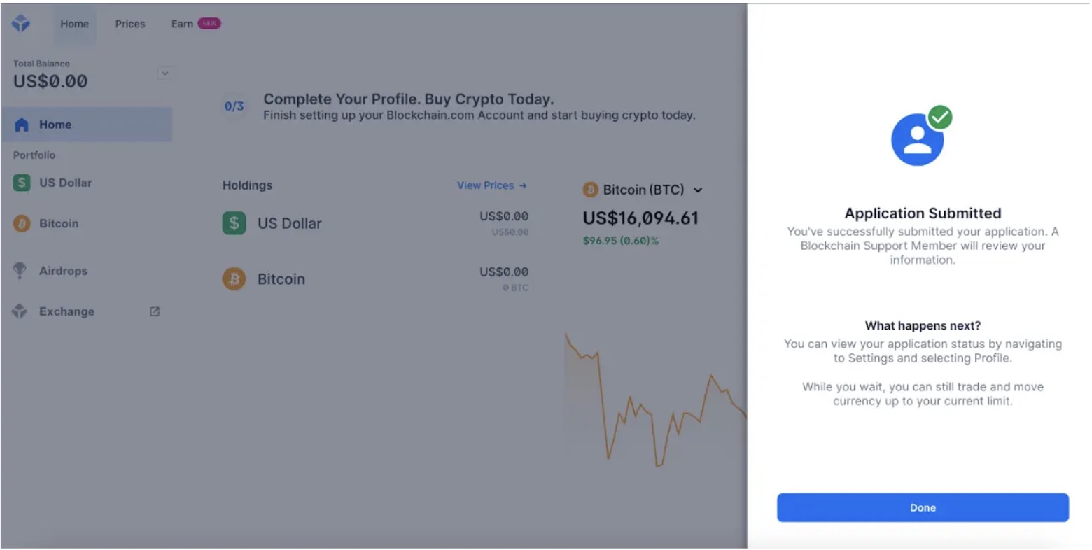 Blockchain.com ID verification