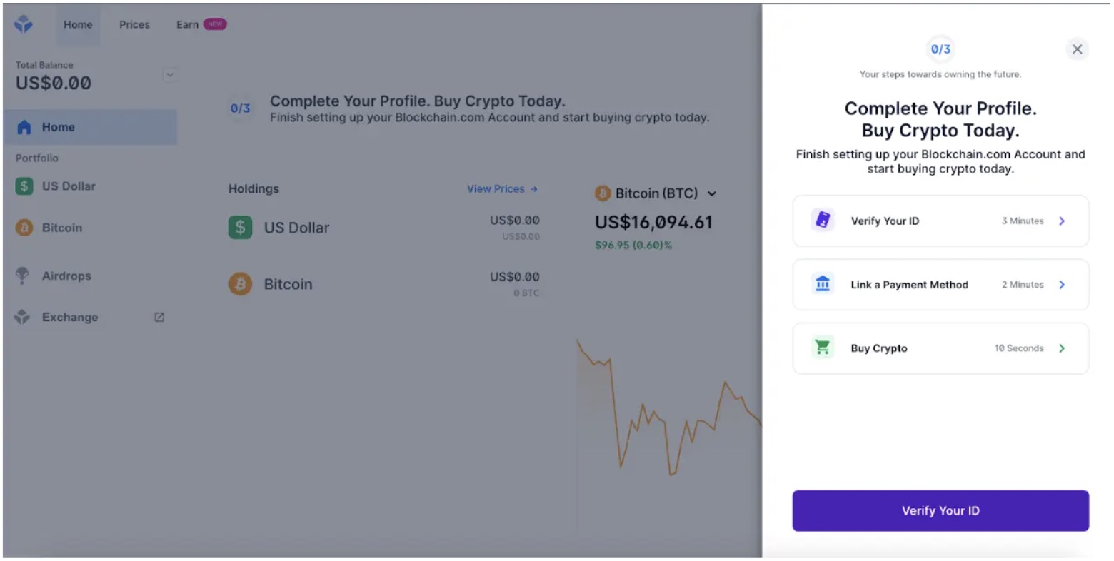 Blockchain.com identity verification
