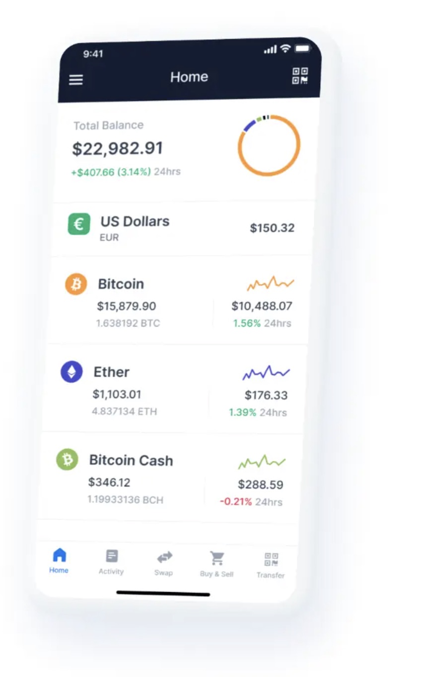 Blockchain.com crypto wallet