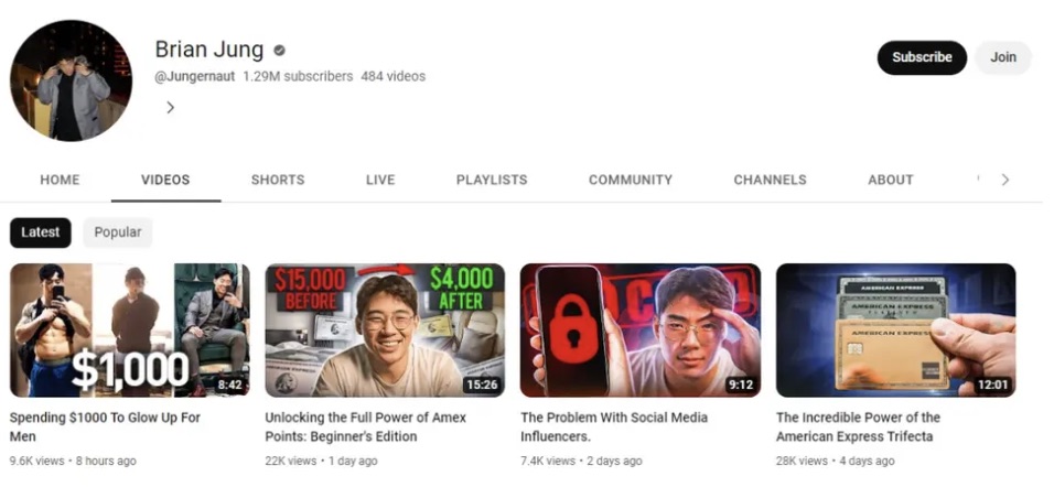 Brian Jung YouTube