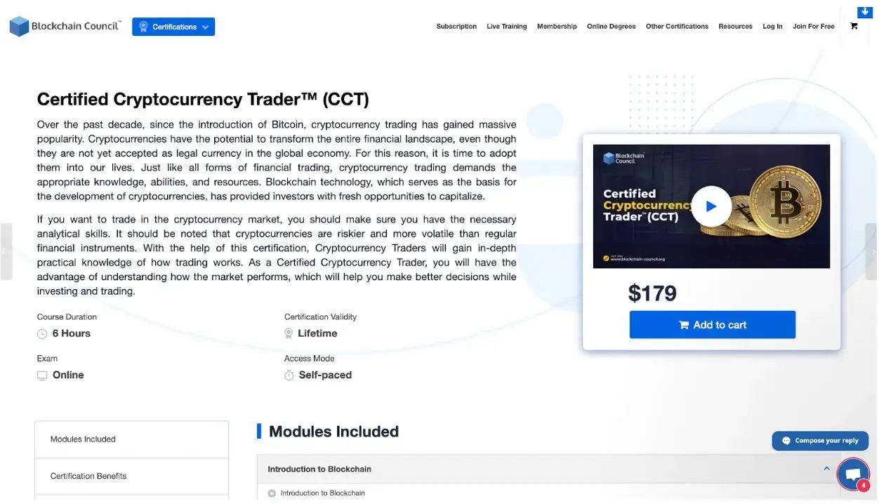 Certified Cryptocurrency Trader