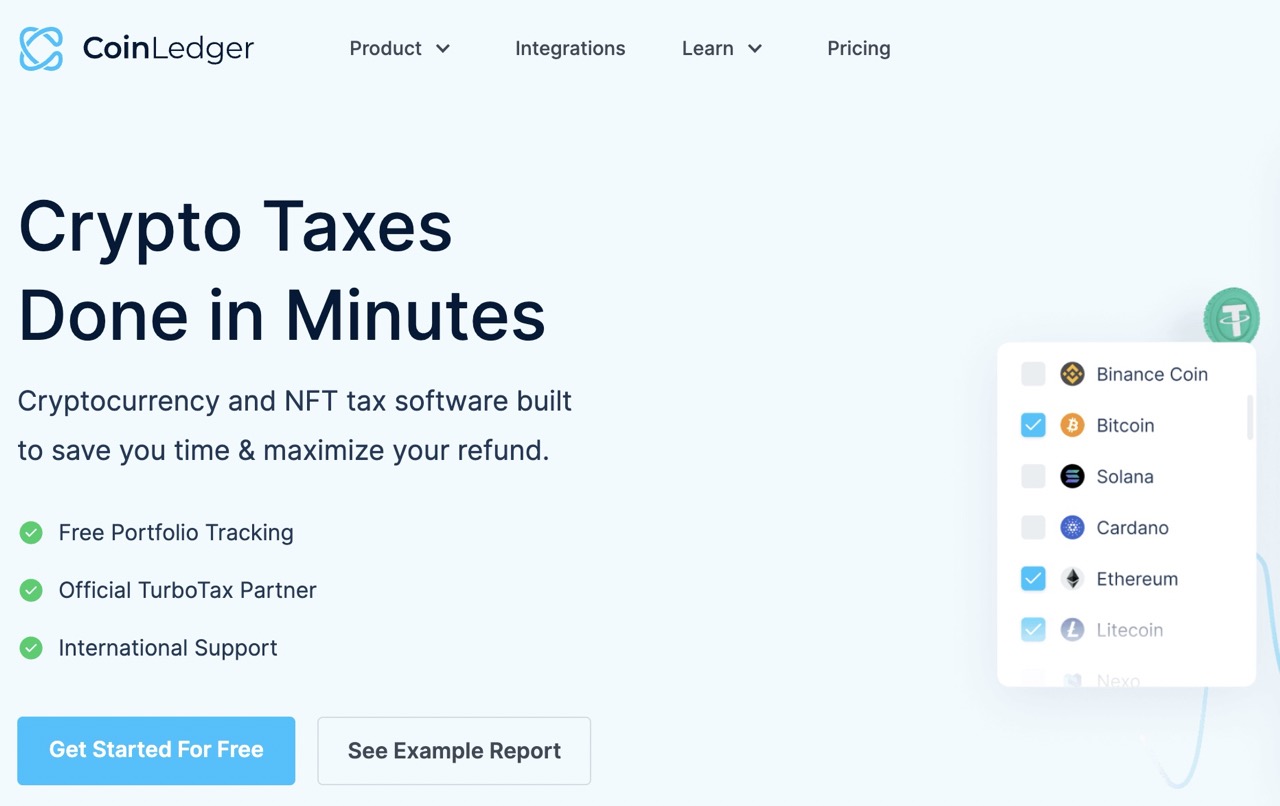 CoinLedger website image