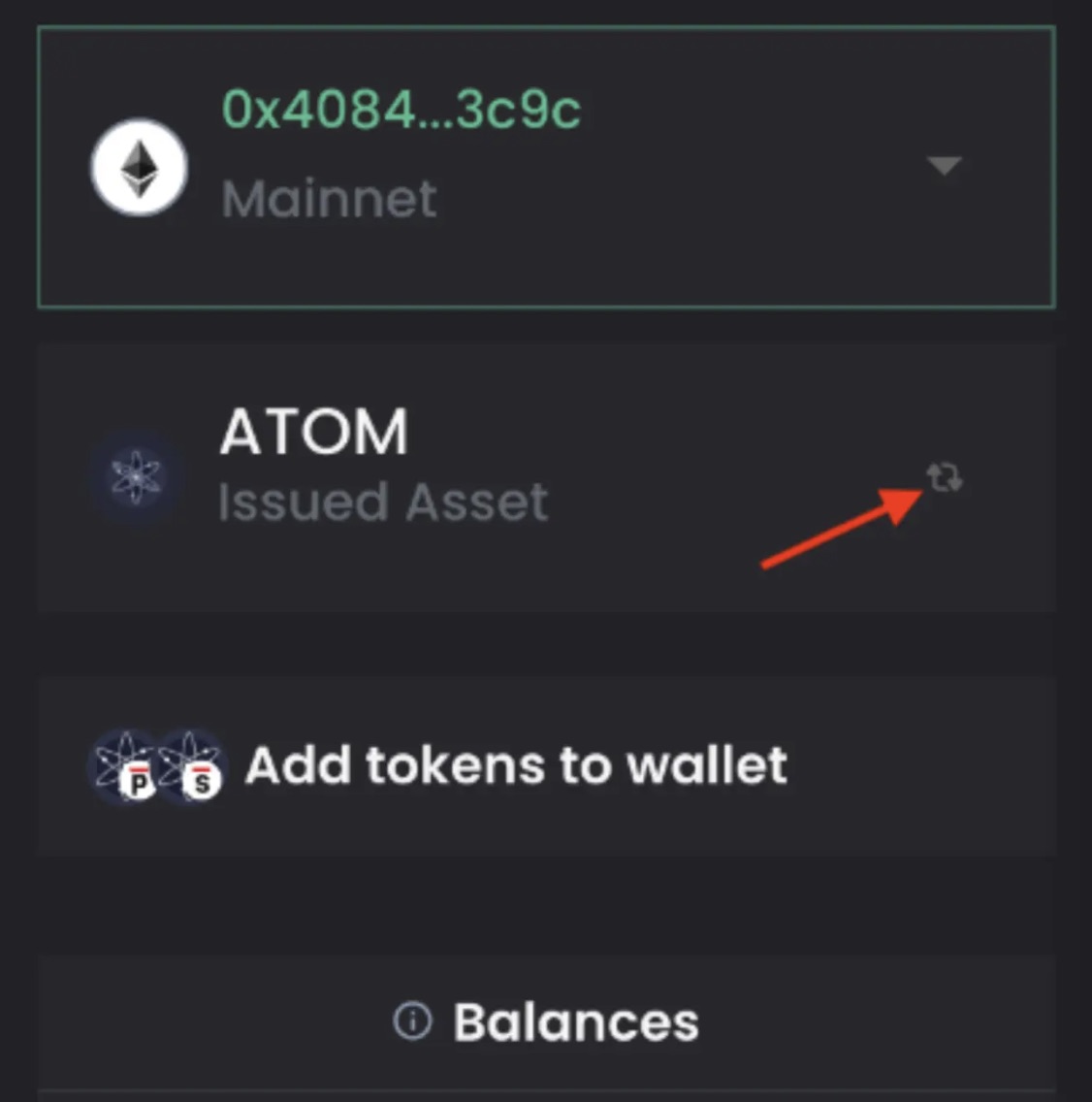 Adding ATOM funds