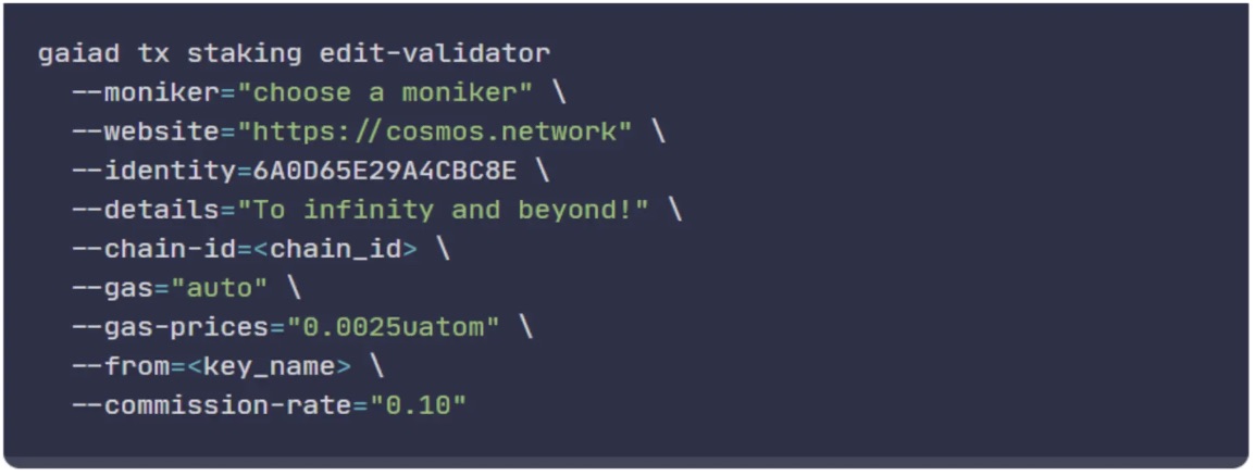 edit-validator terminal command