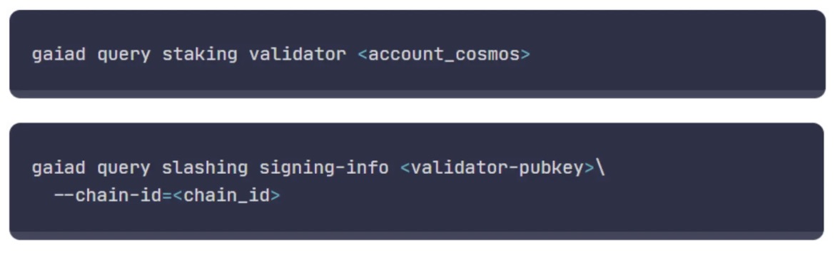 query staking validator terminal command