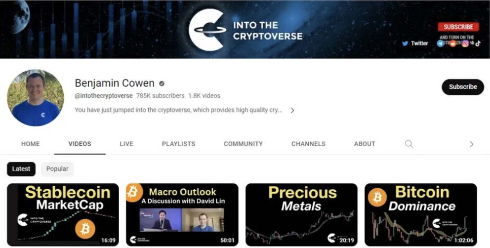 Benjamin Cowen YouTube