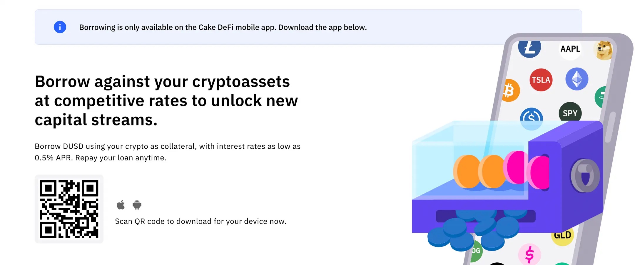 Cake DeFi borrowing feature
