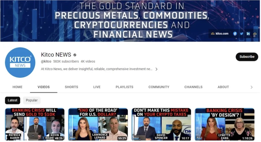 Kitco News YouTube Channel