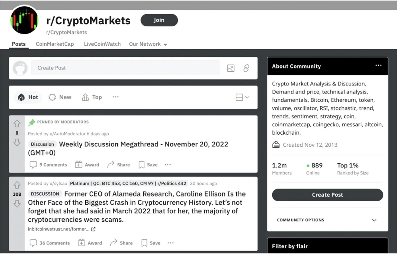 r/CryptoMarkets subreddit