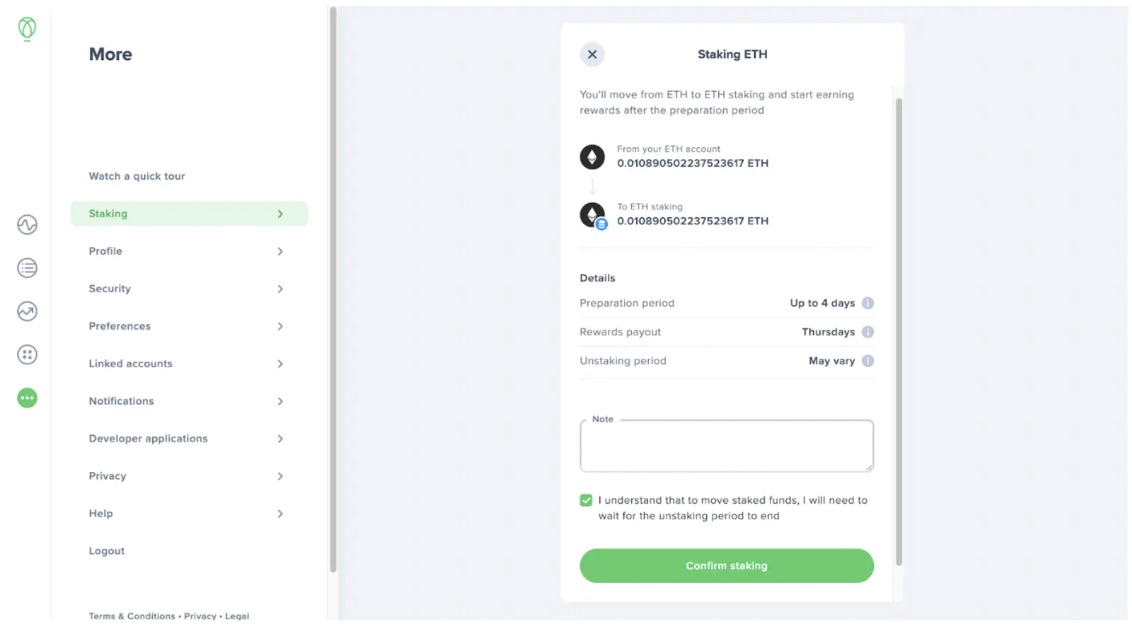 How to stake with Uphold