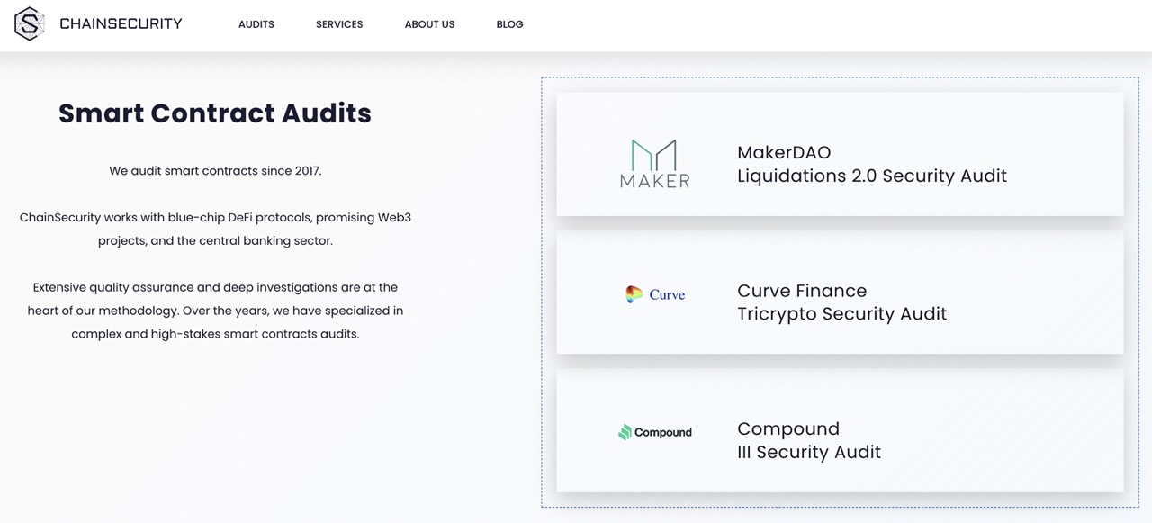 ChainSecurity website