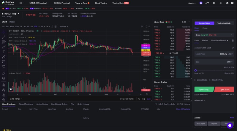 Trade Perpetual Contracts with Phemex