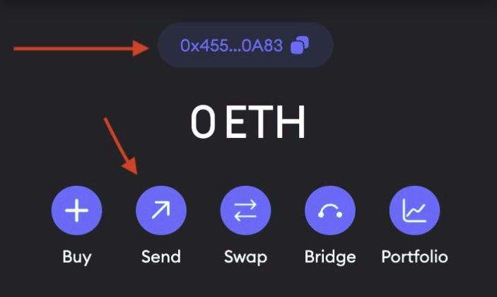 transferring crypto to or from another wallet