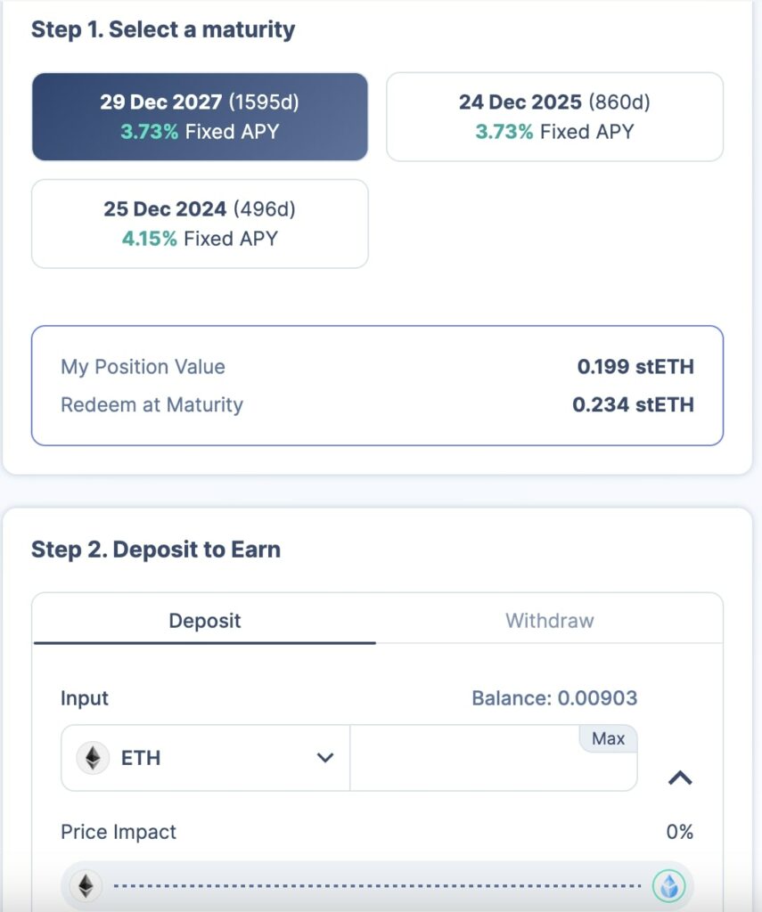 types of staked ETH accepted on Pendle