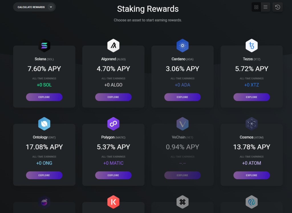 staking with Exodus wallet
