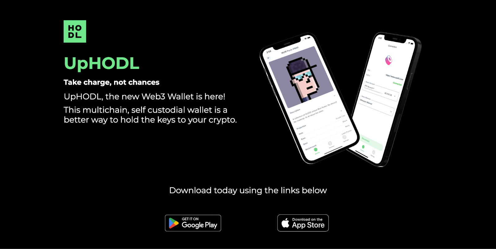 UpHODL web3 wallet homepage
