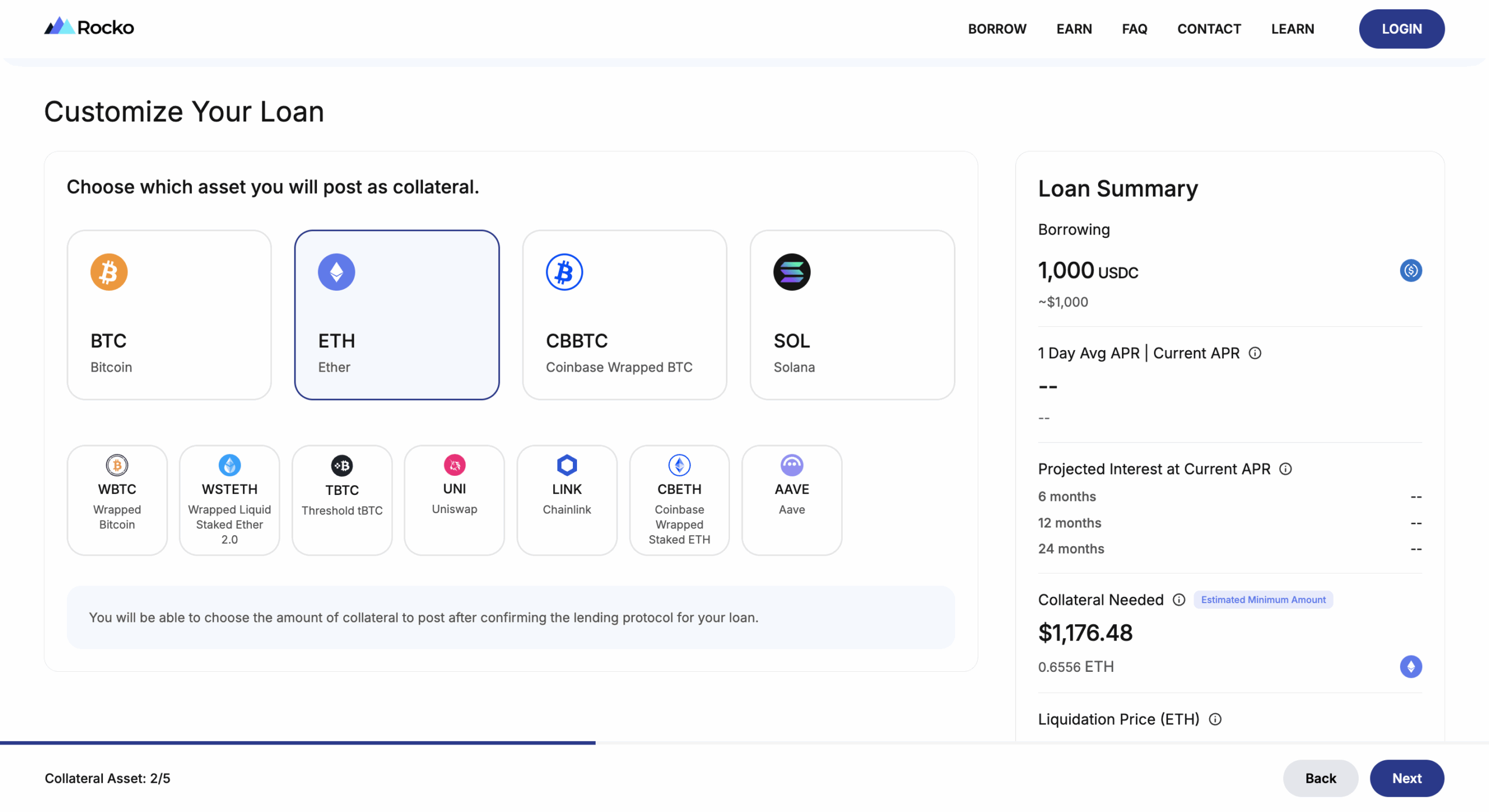 Customizing a Rocko loan