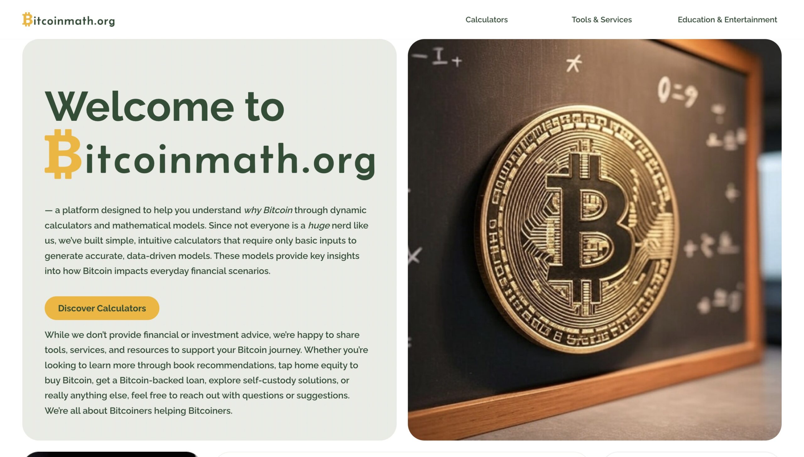 bitcoinmath website home page