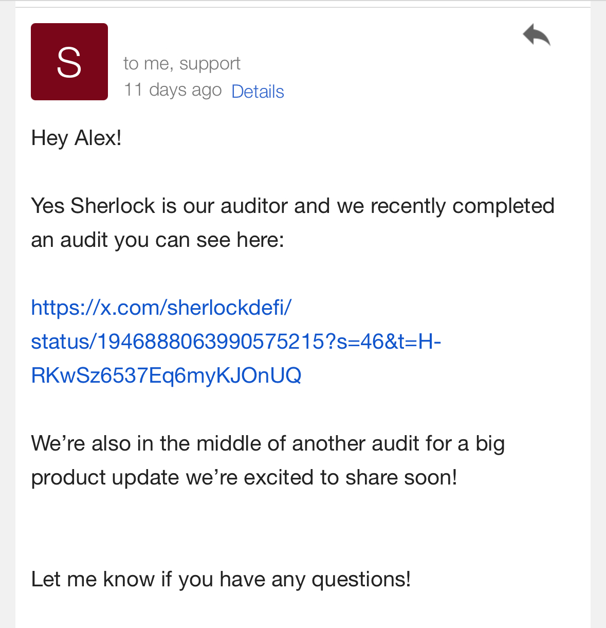 metalend customer support email reply